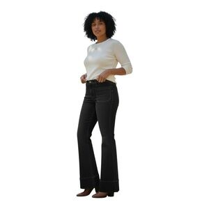 Nurture Plus Patch Pocket High Rise Flare Jeans Size 18WR NEW Black